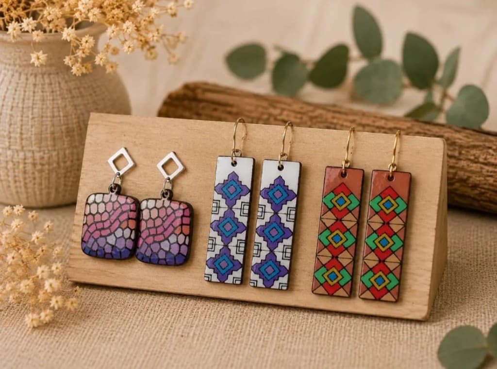 Pendientes mosaico