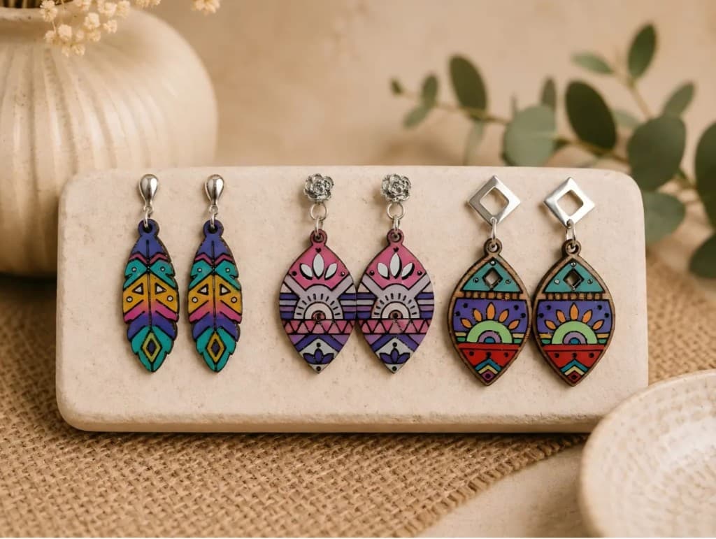 Pendientes pluma