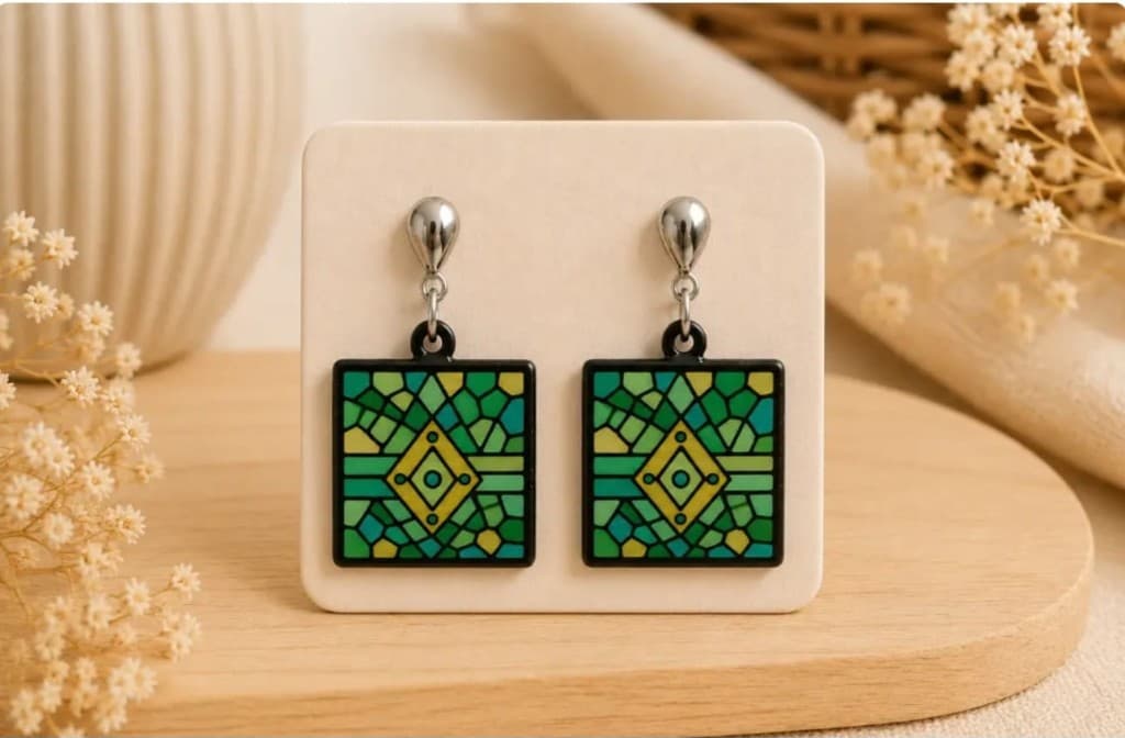Pendientes verde