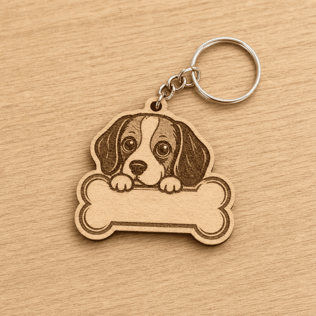 Llavero Beagle personalizado — Llaveros artesanal de El Rincón de Marfil