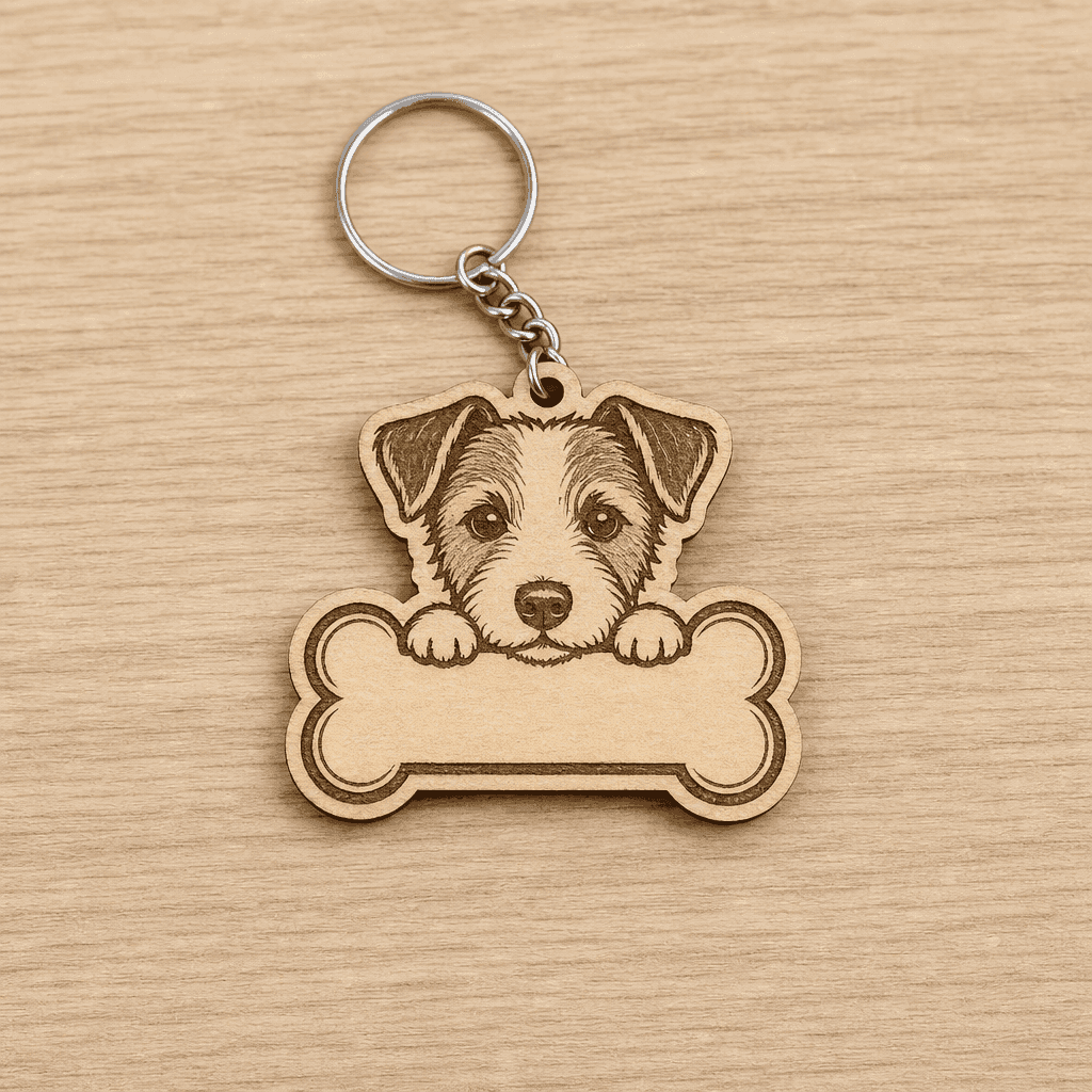 Llavero Jack Russell personalizado — Llaveros artesanal de El Rincón de Marfil