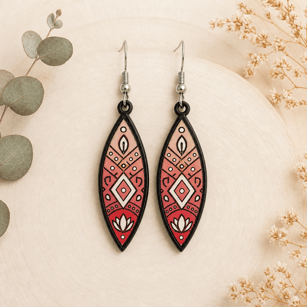 Pendientes mandala marquise — Bisutería de El Rincón de Marfil